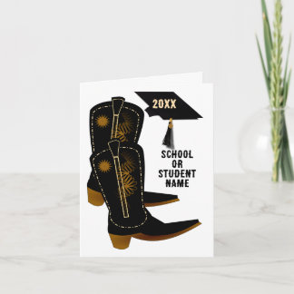 Tarjeta Graduación de Cowboy Boots