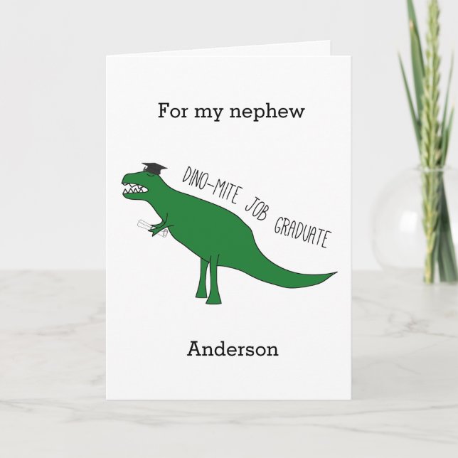 Tarjeta Graduación de Dinosaur Kindergarten Preescolar (Anverso)