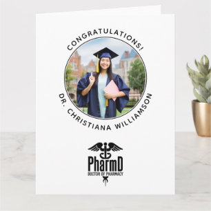 Tarjeta Graduación de Doctor en Farmacia PharmD Personaliz