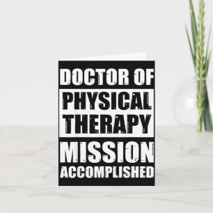 Tarjeta graduación de doctor en terapia física dpt grads d