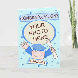 Tarjeta Graduación de encargo del preescolar/del muchacho