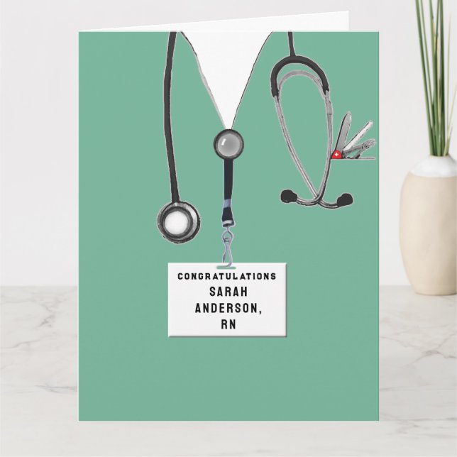 Tarjeta Graduación de Enfermeras de la Escuela de enfermer (Anverso)