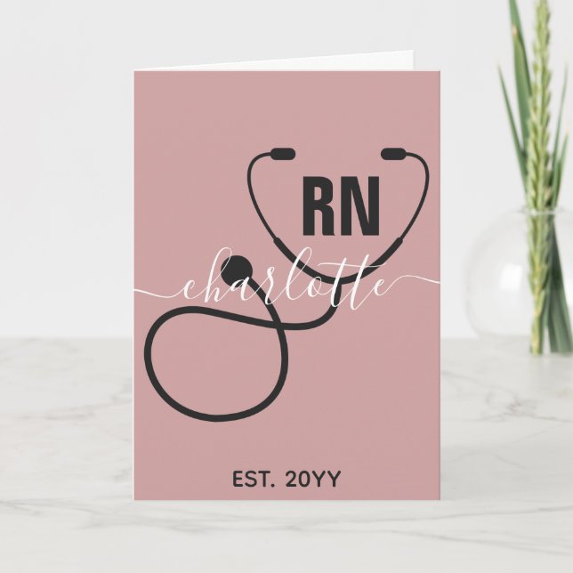 Tarjeta Graduación de enfermeras registradas de RN persona (Anverso)