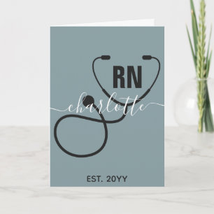 Tarjeta Graduación de enfermeras registradas de RN persona