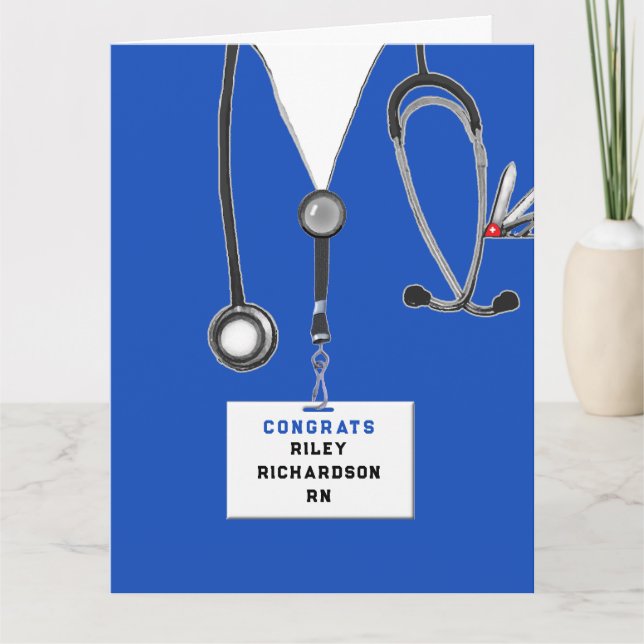Tarjeta Graduación de enfermería (Anverso)