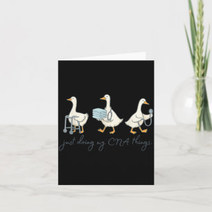 Tarjeta Graduación de Enfermería Certificada Silly Goose C