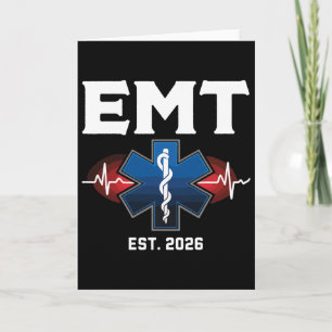 Tarjeta Graduación de estudiante de EMT 2026 EMT Est. 2026