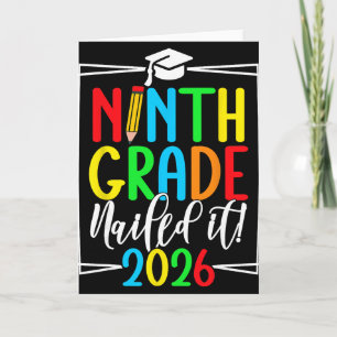 Tarjeta Graduación de estudiantes de primer año de 9º grad