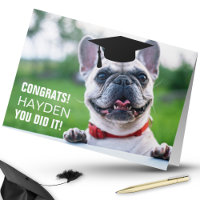 Graduación de fotografía de perro de Bulldog franc