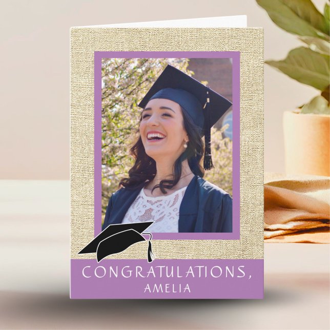 Tarjeta Graduación de fotos de felicitaciones rusticas (Subido por el creador)
