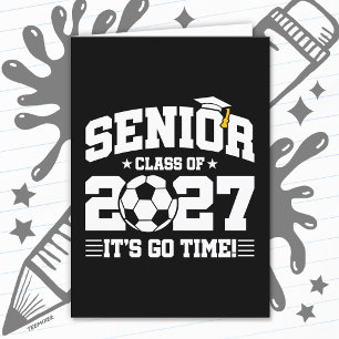 Tarjeta Graduación de Fútbol Hora de Partir Clase de Gradu