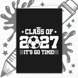 Tarjeta Graduación de Fútbol Hora de Partir Clase de Gradu