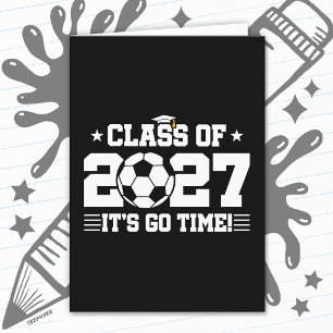 Tarjeta Graduación de Fútbol Hora de Partir Clase de Gradu