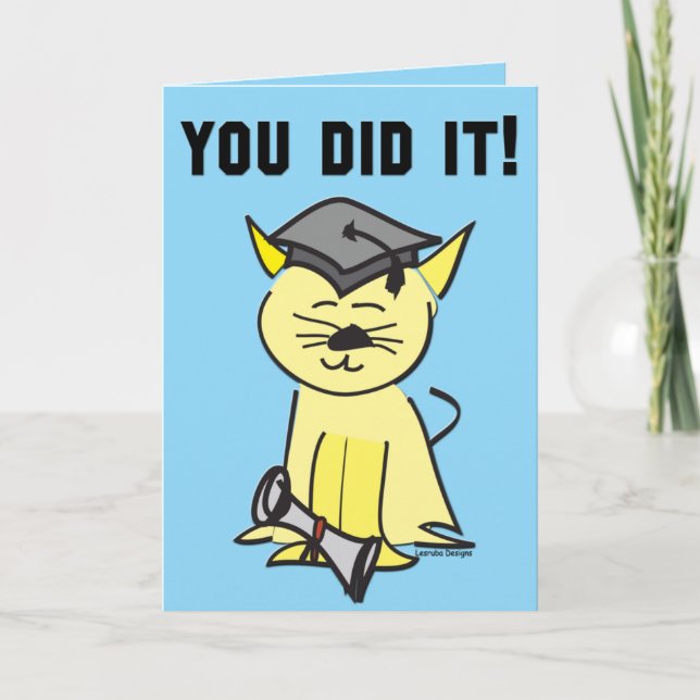 Tarjeta Graduación de gatos de corte (Anverso)