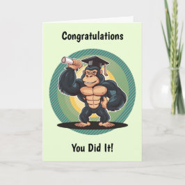 Tarjeta Graduación de gorilas personalizada