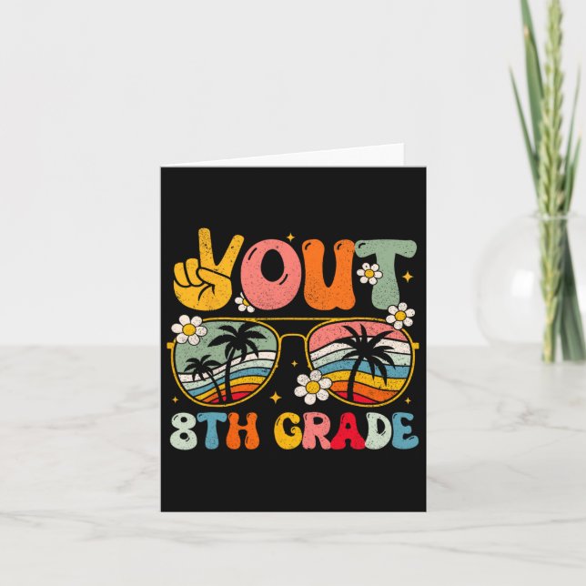 Tarjeta Graduación de Grado Groovy El Último Día De La Esc (Anverso)