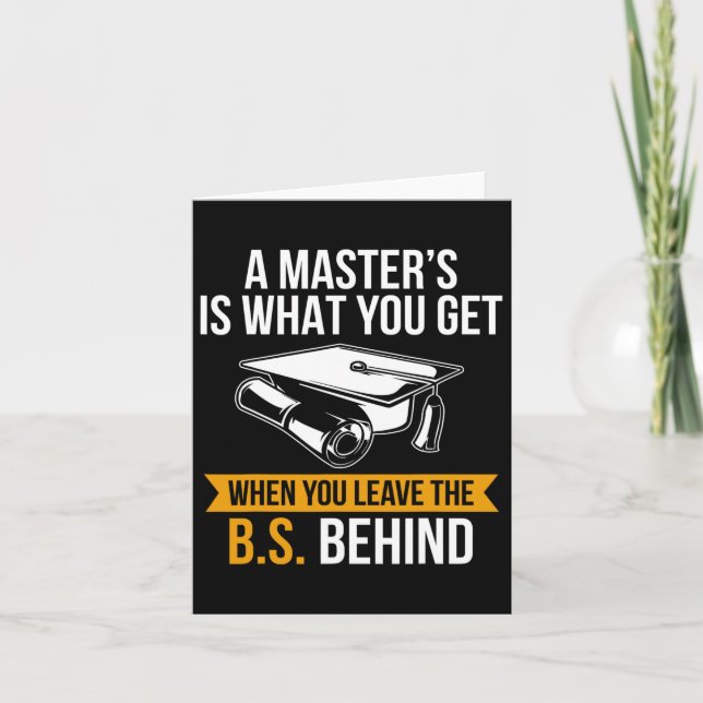 Tarjeta Graduación de grado Mba Masters (Anverso)