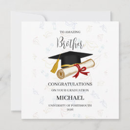 Tarjeta Graduación de Hermano Orgulloso Personalizada