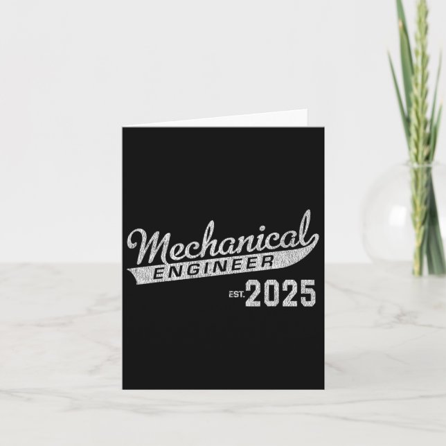 Tarjeta Graduación de ingeniero mecánico 2025 (Anverso)