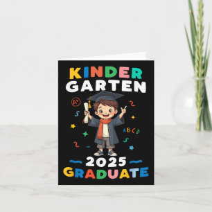 Tarjeta Graduación de jardines de infancia 2025 Niños Grad