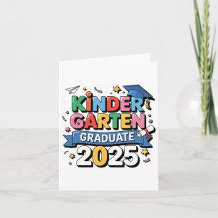 Tarjeta Graduación de jardines de infancia 2025 Niños grad