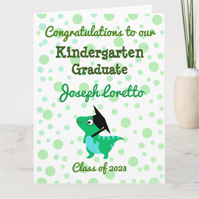 Tarjeta Graduación de jardines de infancia felicitaciones  (Anverso)