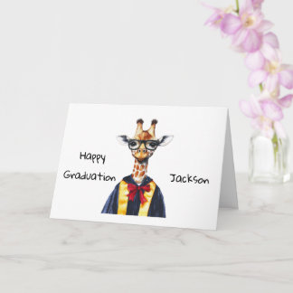 Tarjeta Graduación de jirafa de Cufe personalizada
