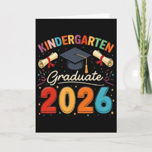 Tarjeta Graduación de Kinder 2026 Graduados Pre-k Niños