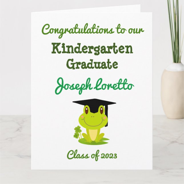 Tarjeta Graduación de kindergarten enredadera (Anverso)