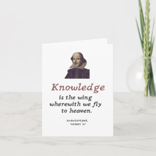 Tarjeta Graduación de la cita del conocimiento de Shakespe