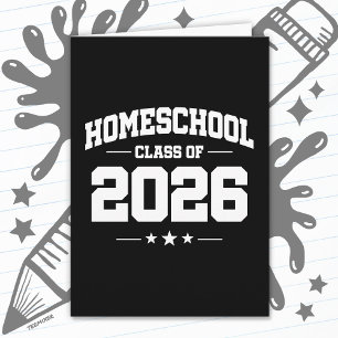 Tarjeta Graduación de la Clase de 2026 de Educación en Cas