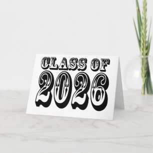 Tarjeta Graduación de la Clase de 2026 del Viejo Oeste