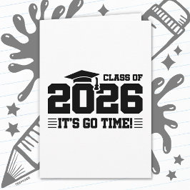 Tarjeta Graduación de la Clase de 2026 Es Hora de Empezar 