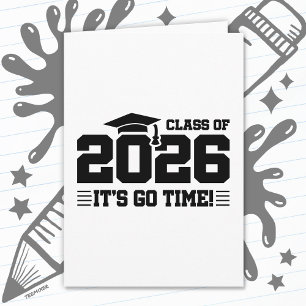 Tarjeta Graduación de la Clase de 2026 Es Hora de Empezar 