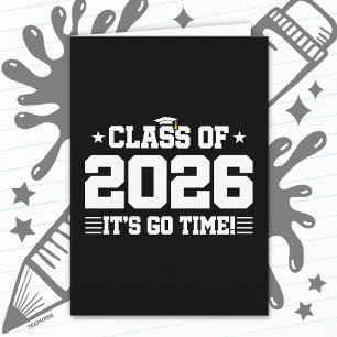Tarjeta Graduación de la Clase de 2026 ¡Es Hora Varsity Gr