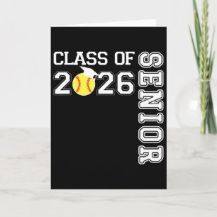 Tarjeta Graduación de la clase de 2026 Jugadora Senior de