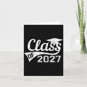 Tarjeta graduación de la clase de 2027 primer día de clase