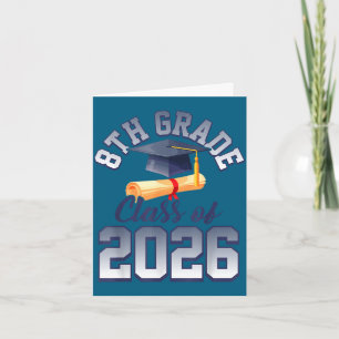 Tarjeta graduación de la clase de 8º grado de 2026