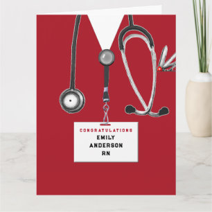 Tarjeta graduación de la escuela de enfermería