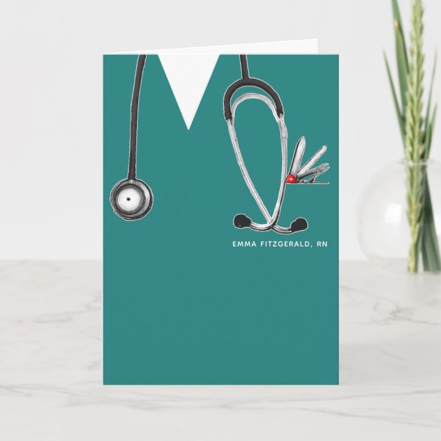 Tarjeta Graduación de la Escuela de Enfermería (Anverso)