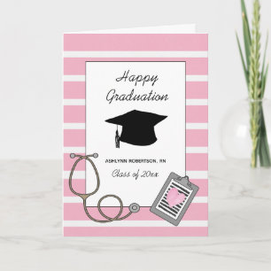 Tarjeta Graduación de la Escuela de Enfermería Rosa