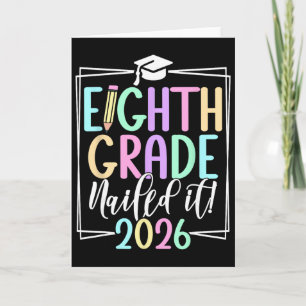 Tarjeta Graduación de la escuela intermedia de 8vo grado 2
