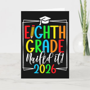 Tarjeta Graduación de la Escuela Secundaria 2026 8vo Grado