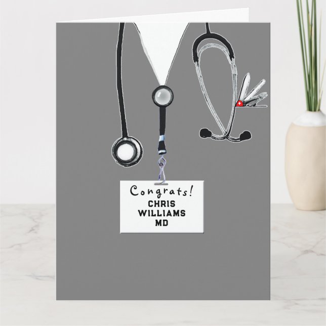 Tarjeta Graduación de la Facultad de Medicina (Anverso)