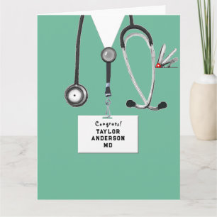 Tarjeta Graduación de la Facultad de Medicina de un Doctor