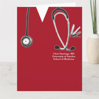 Tarjeta Graduación de la Facultad de Medicina de un Doctor
