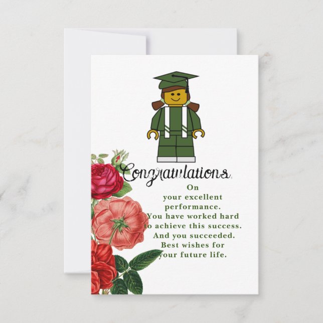 Tarjeta Graduación de la hermana  (Anverso)