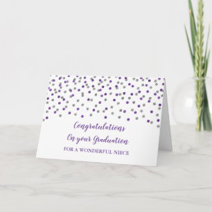 Tarjeta Graduación de la púrpura sobrina