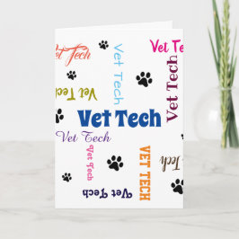 Tarjeta Graduación de la tecnología del veterinario