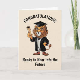 Tarjeta Graduación de leones personalizada